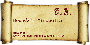 Bodnár Mirabella névjegykártya